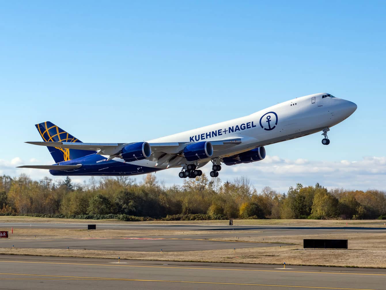 View the first Kuehne+Nagel Boeing 747-8 freighter