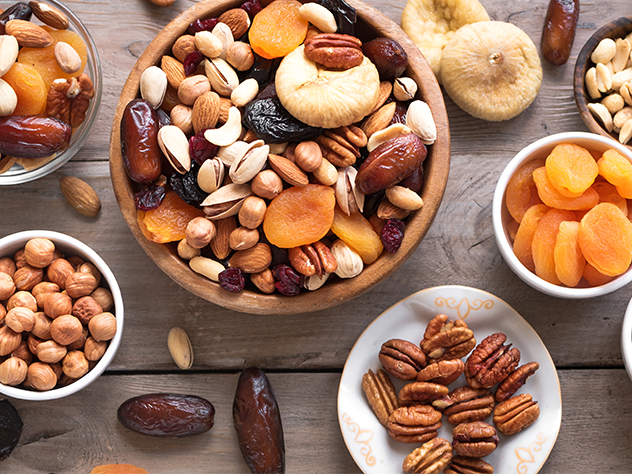 Dried fruits and nuts