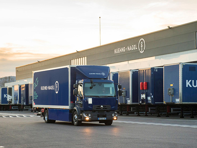 Low-emission vehicles at Kuehne+Nagel