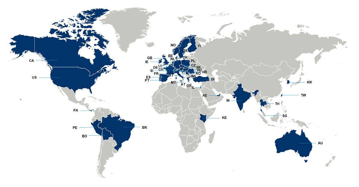 AEO certification map