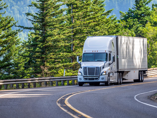 truck on the road